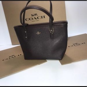 Coach Mini Tote in Oxblood
